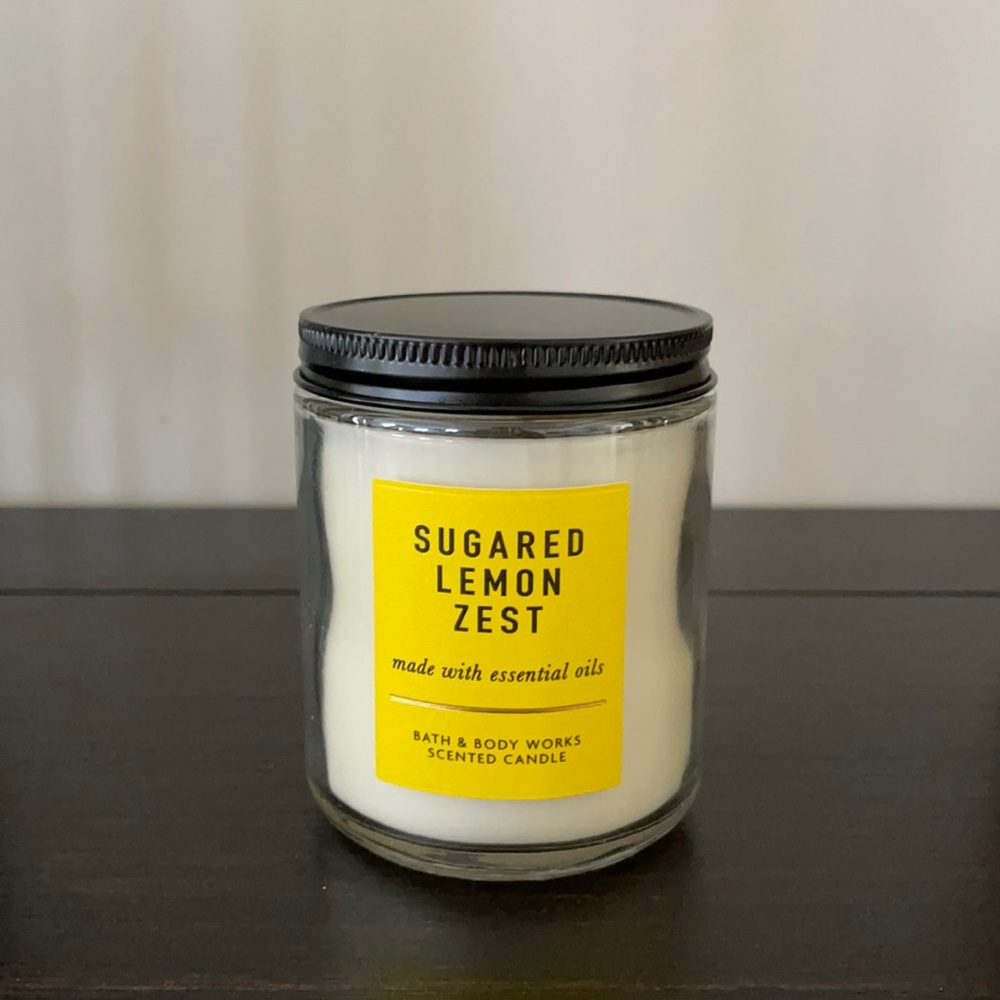 Sugar Lemon Zest Candle made with essential oils